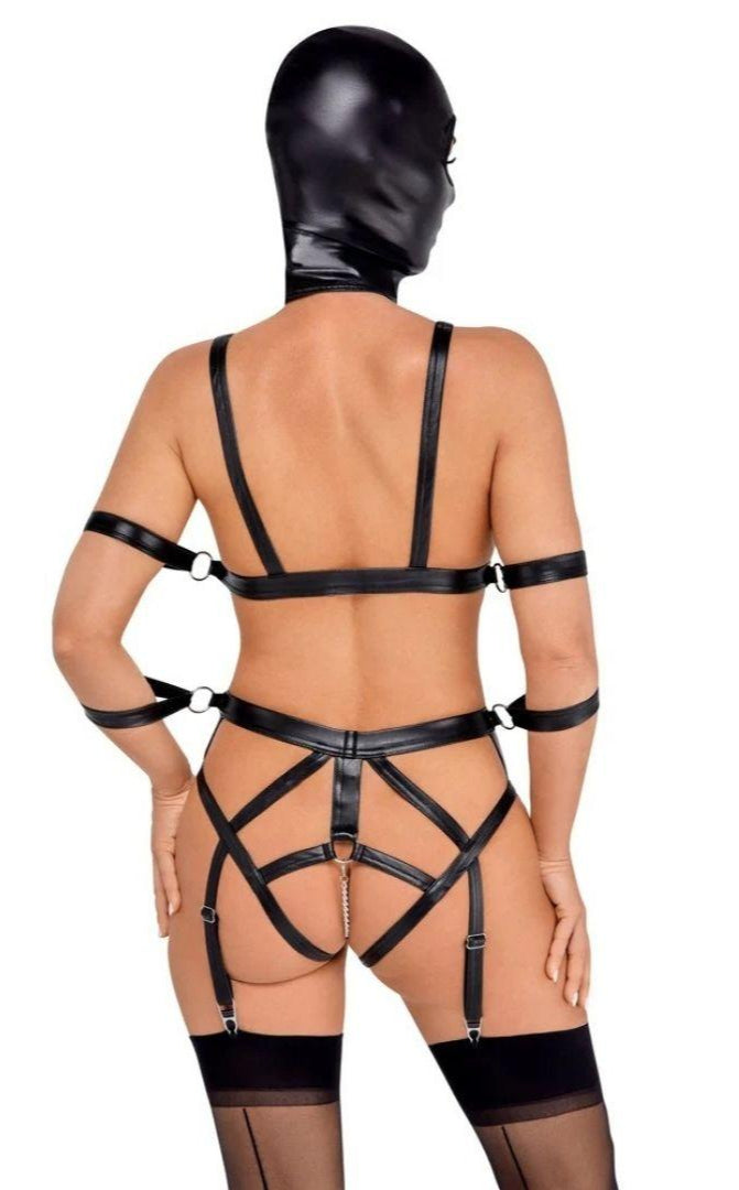 Bad Kitty - Arm Cuffs and Head Mask Strap Set