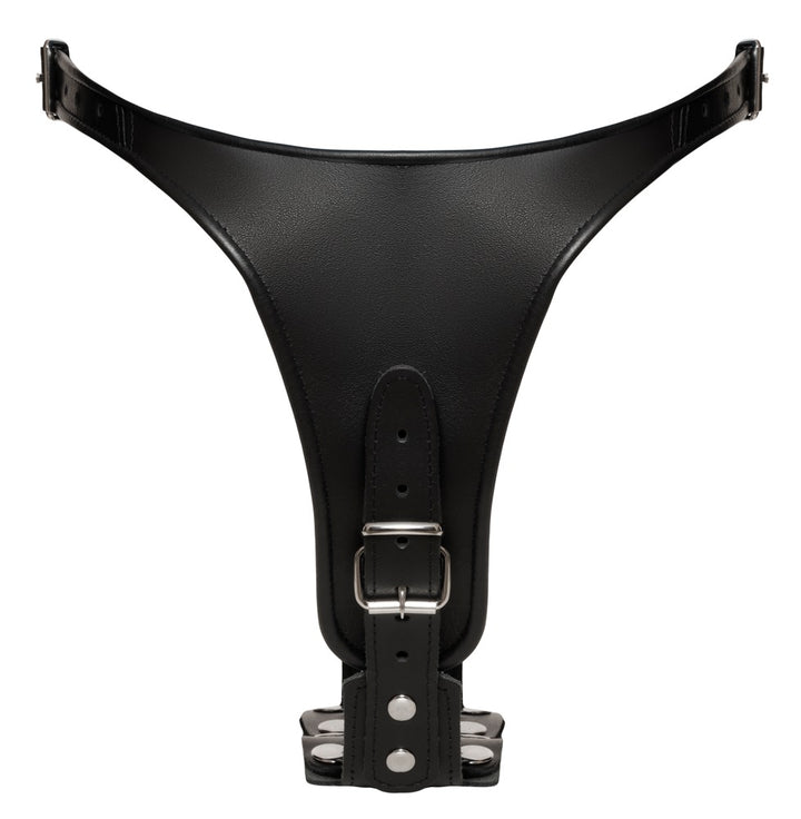 ZADO - Leather Briefs with 2 Dildos