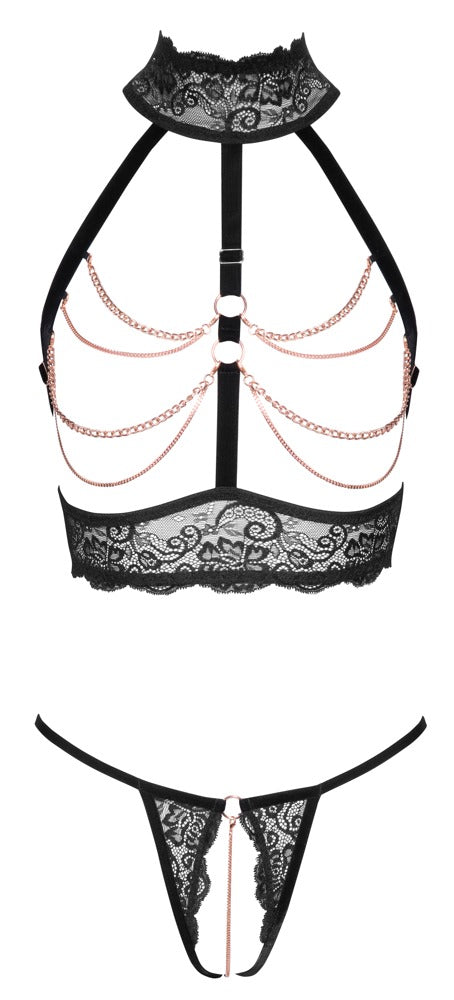 Abierta Fina - Erotic Lace and Velvet Set