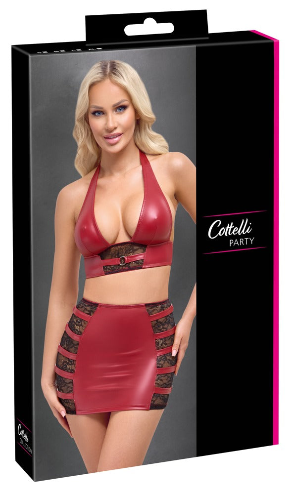 Cottelli Party - Sexy Red Top and Skirt Set