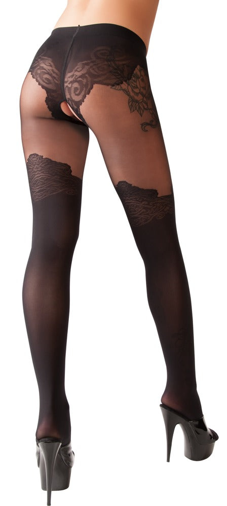 Cottelli Legwear - Sexy Crotchless Tights