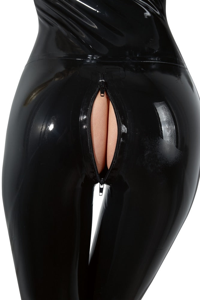 LATE X - Black Latex Catsuit